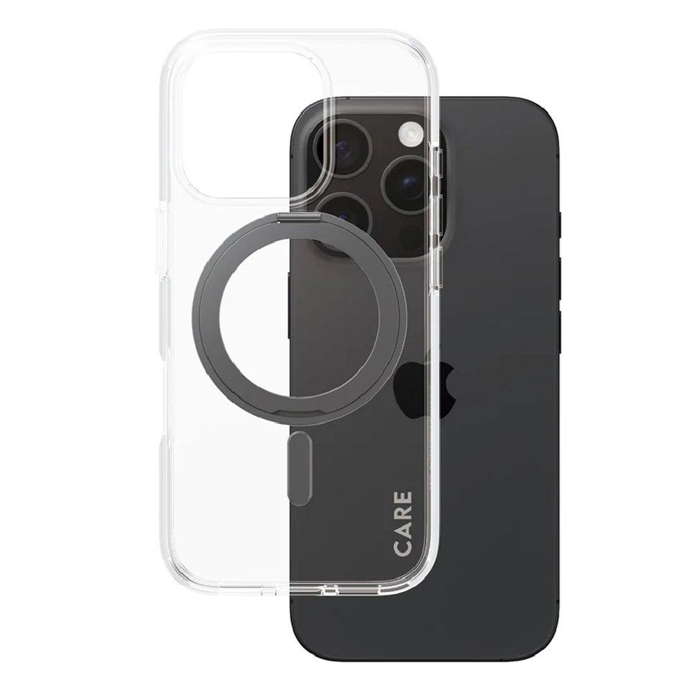 Panzer Magsafe KickStand Case For iPhone 16 pro, 1322 - Black