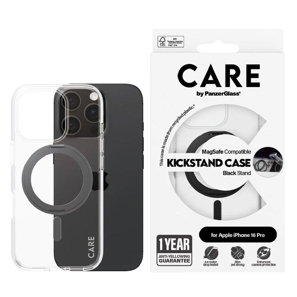 Panzer Magsafe KickStand Case For iPhone 16 pro, 1322 - Black