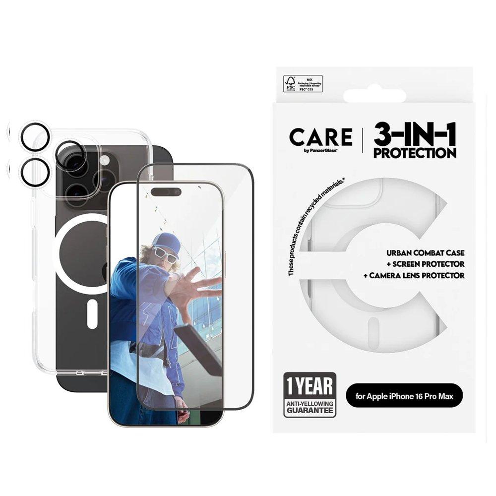 PanzerGlass Care 3-in-1 Bundle for iPhone 16 pro max, B1340+2864+1286