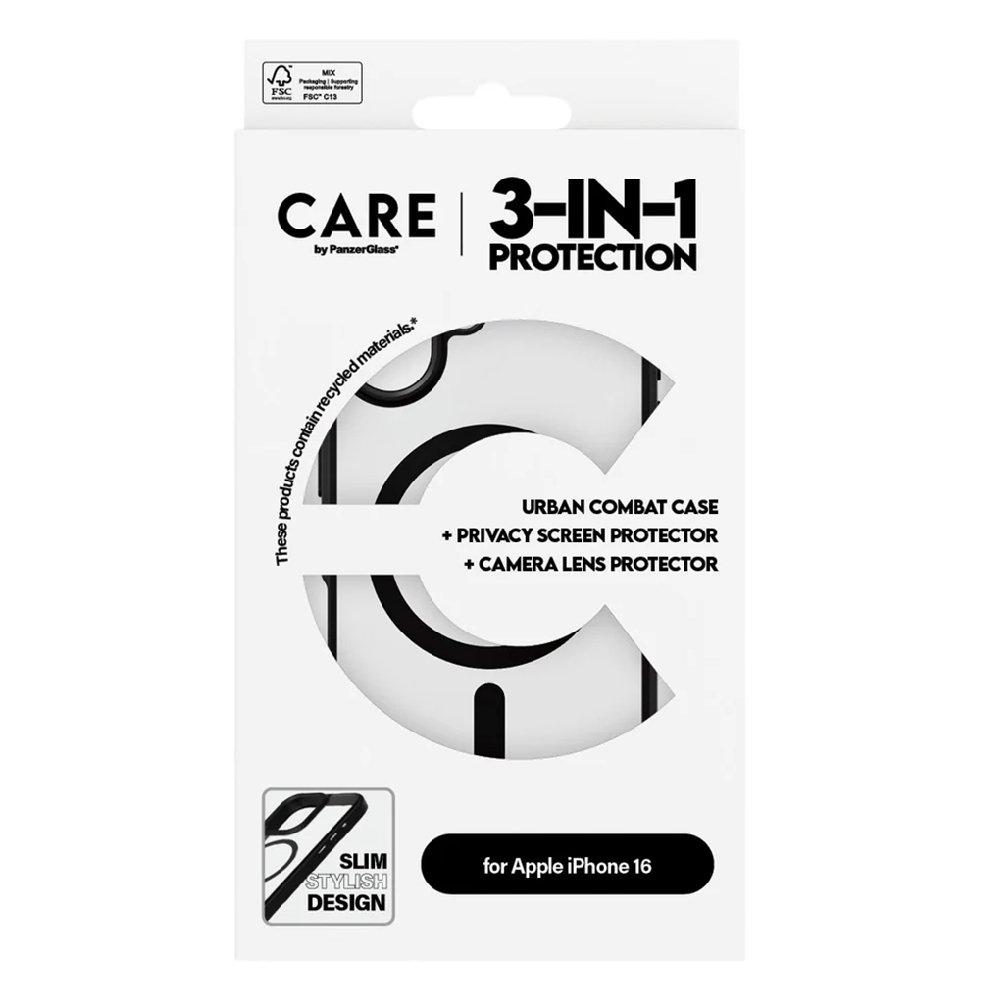 PanzerGlass Flagship 3-in-1 Privacy Bundle for iPhone 16 Pro, B1357+P2861+1283