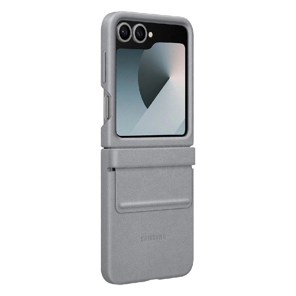 Samsung Galaxy Z Flip 6 Leather Case, EF-VF741PJEGWW - Gray