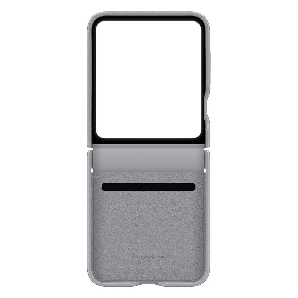 Samsung Galaxy Z Flip 6 Leather Case, EF-VF741PJEGWW - Gray