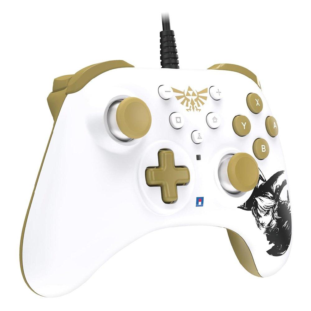 HORI Nintendo Switch Horipad Turbo Ergonomic Wired Controller Pad, 66006 - White