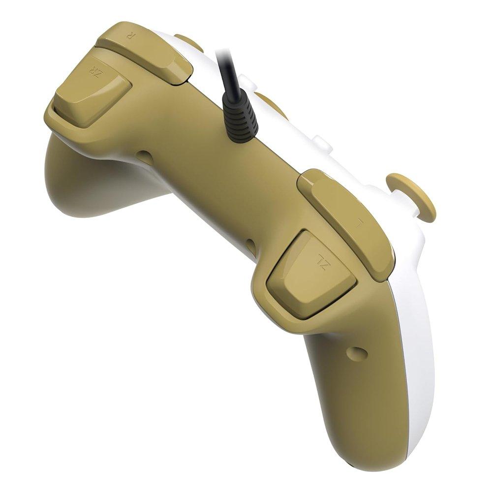 HORI Nintendo Switch Horipad Turbo Ergonomic Wired Controller Pad, 66006 - White