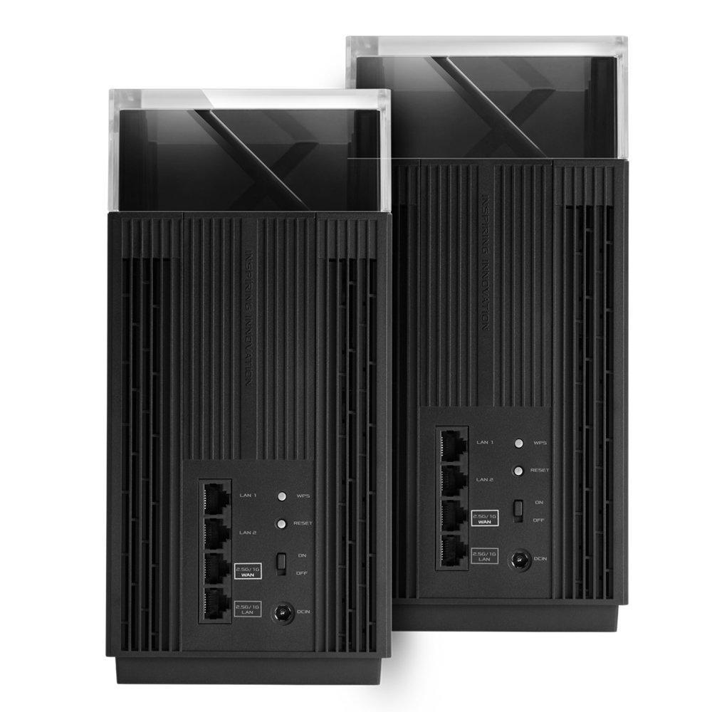 Asus ZenWiFi Pro Mesh System, Wireless AXE, Tri-Band, 2-Pack, ET12(2-PK)-Black