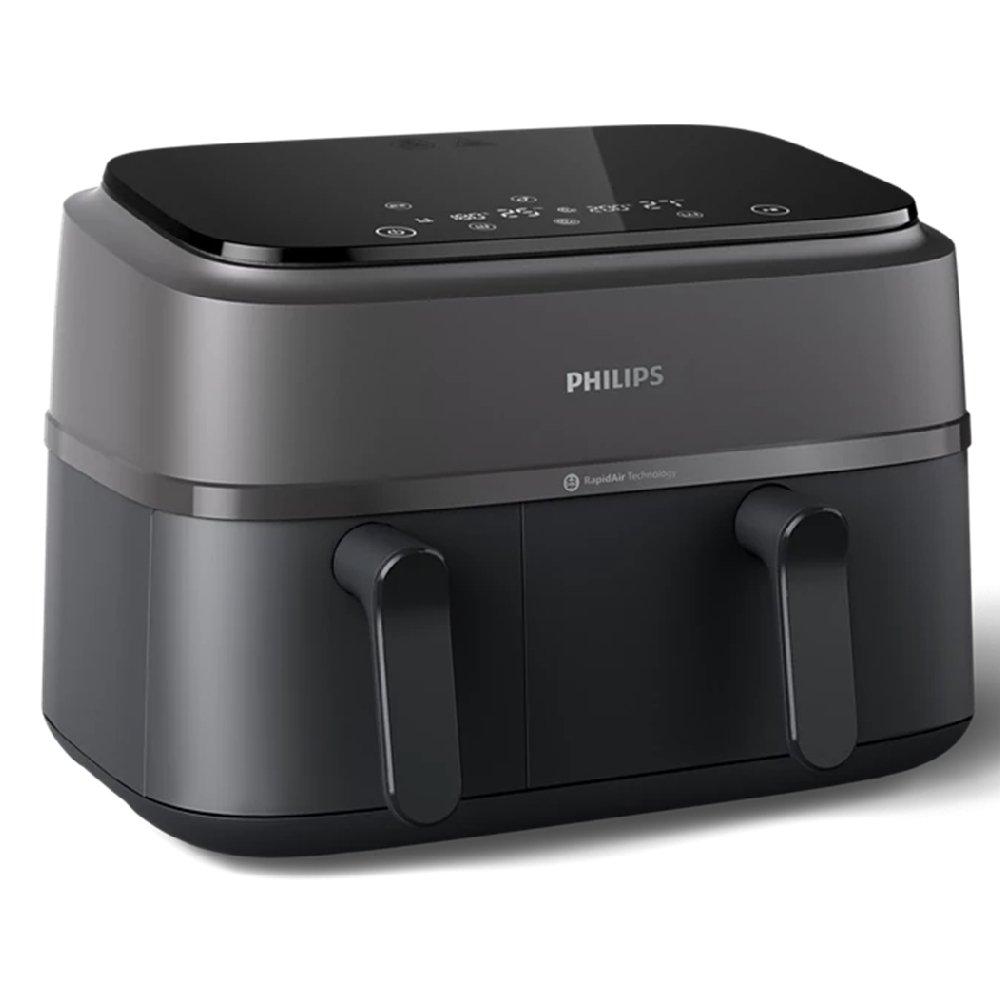 Philips Dual Air Fryer, 2750W, 9L, NA350/00 - Gray & Black