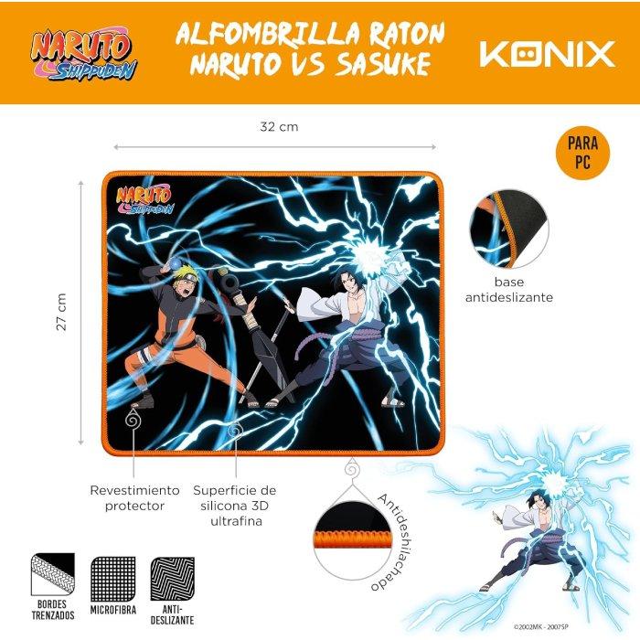 Konix Naruto vs Sasuke Fighting Mouse Pad - Black and Blue
