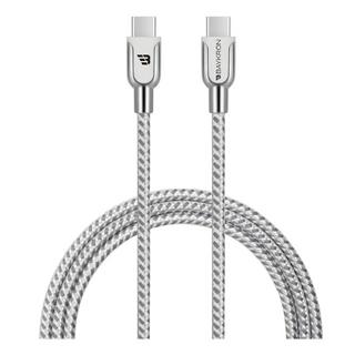 اشتري Baykron 1. 2m braided usb-c to usb-c cable, bkr-bl-c2c-001-w- white في الكويت