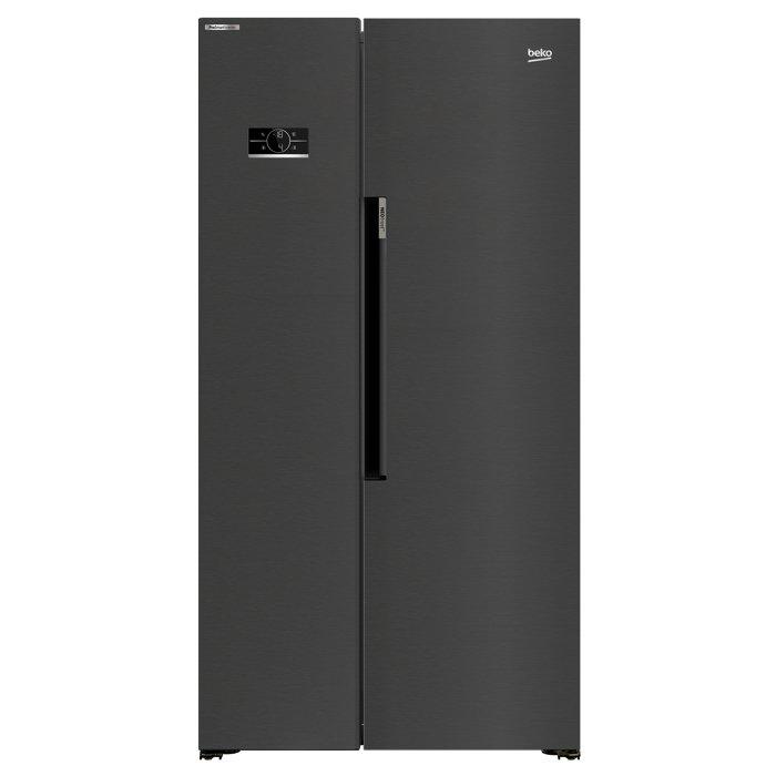 Beko Side-by-Side Refrigerator/ Freezer, 17.9CFT, 558 Liters, GNE741PP - Inox