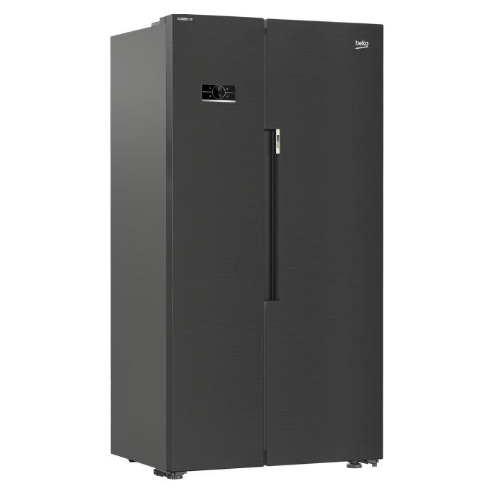 Beko Side-by-Side Refrigerator/ Freezer, 17.9CFT, 558 Liters, GNE741PP - Inox