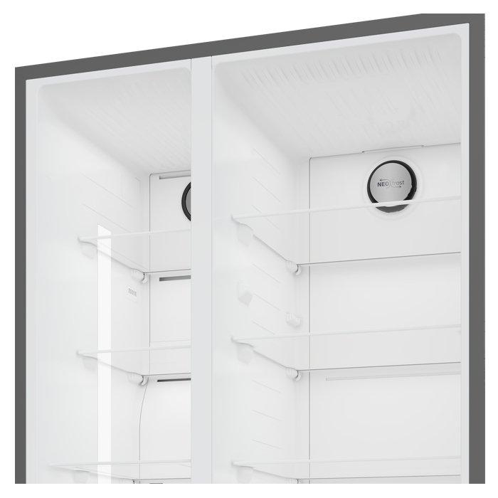 Beko Side-by-Side Refrigerator/ Freezer, 17.9CFT, 558 Liters, GNE741PP - Inox