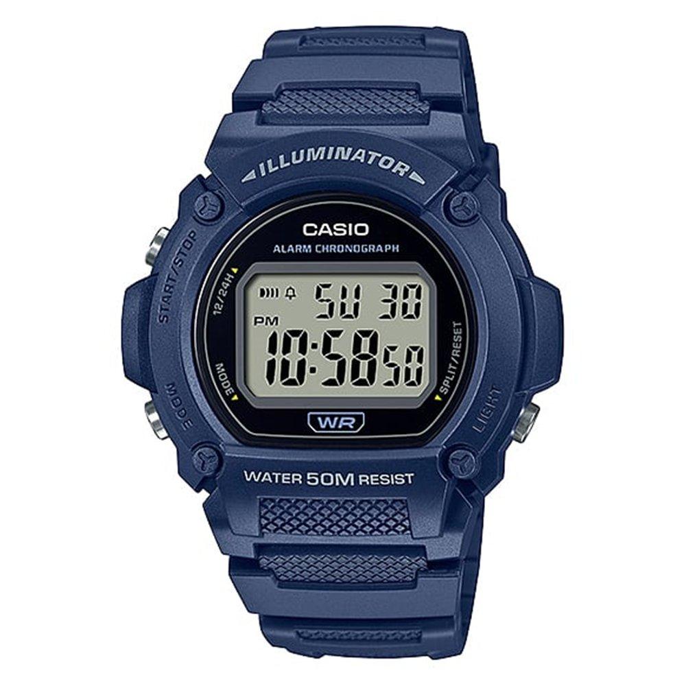 Buy Casio casual unisex core watch, digital, 48mm, w-219h-2avdf - navy in Kuwait