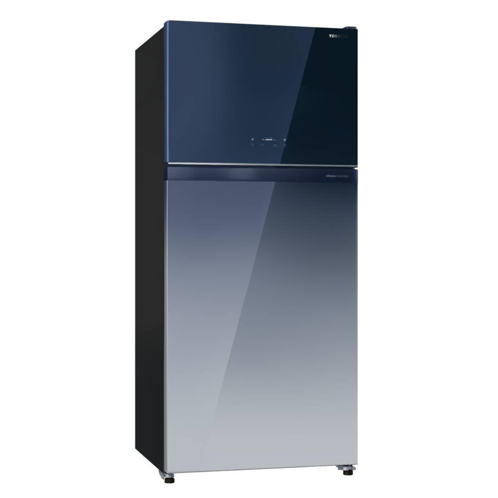 Toshiba Top Freezer Refrigerator, 21.5 CFT, 608 Liters, GR-RT835WEPGFK(GG) - Blue