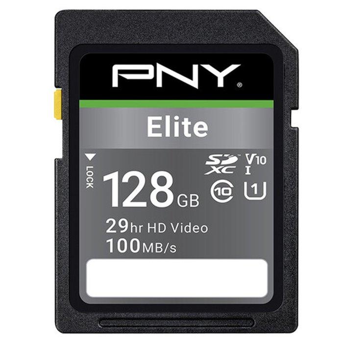 PNY Elite 128GB Class 10 U1 V10 SD Flash Memory Card
