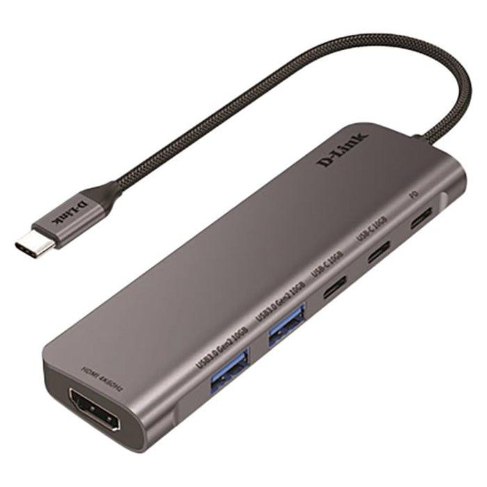 DLINK 6-in-1 USB Adapter, DUB-C106 - Grey