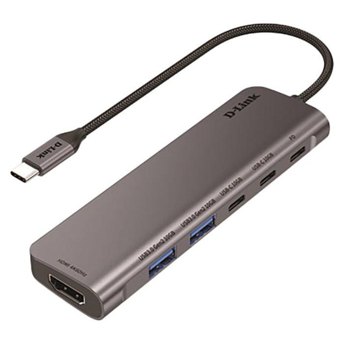 Buy Dlink 6-in-1 usb adapter, dub-c106 - grey in Kuwait