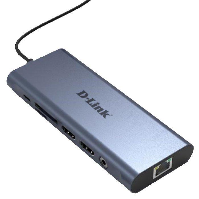 Buy Dlink 14 in 1 usb-c hub, dub-c114 - grey in Kuwait