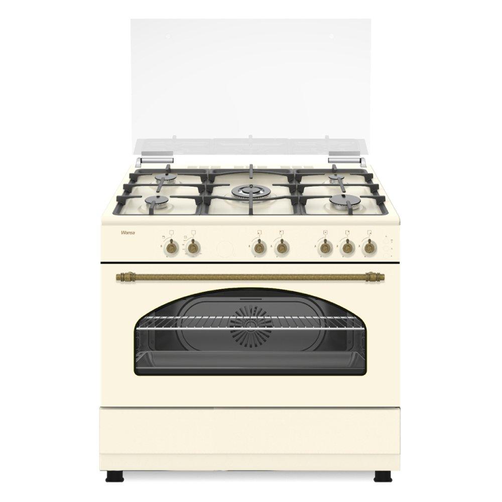 Wansa Gas Cooker 90X60cm+Lagermania 90cm Cooker Hood Xcite