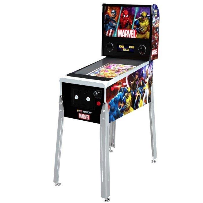 Arcade 1Up Marvel Virtual Pinball 10-Game Machine - 23.8" LCD Playfield - Multicolored