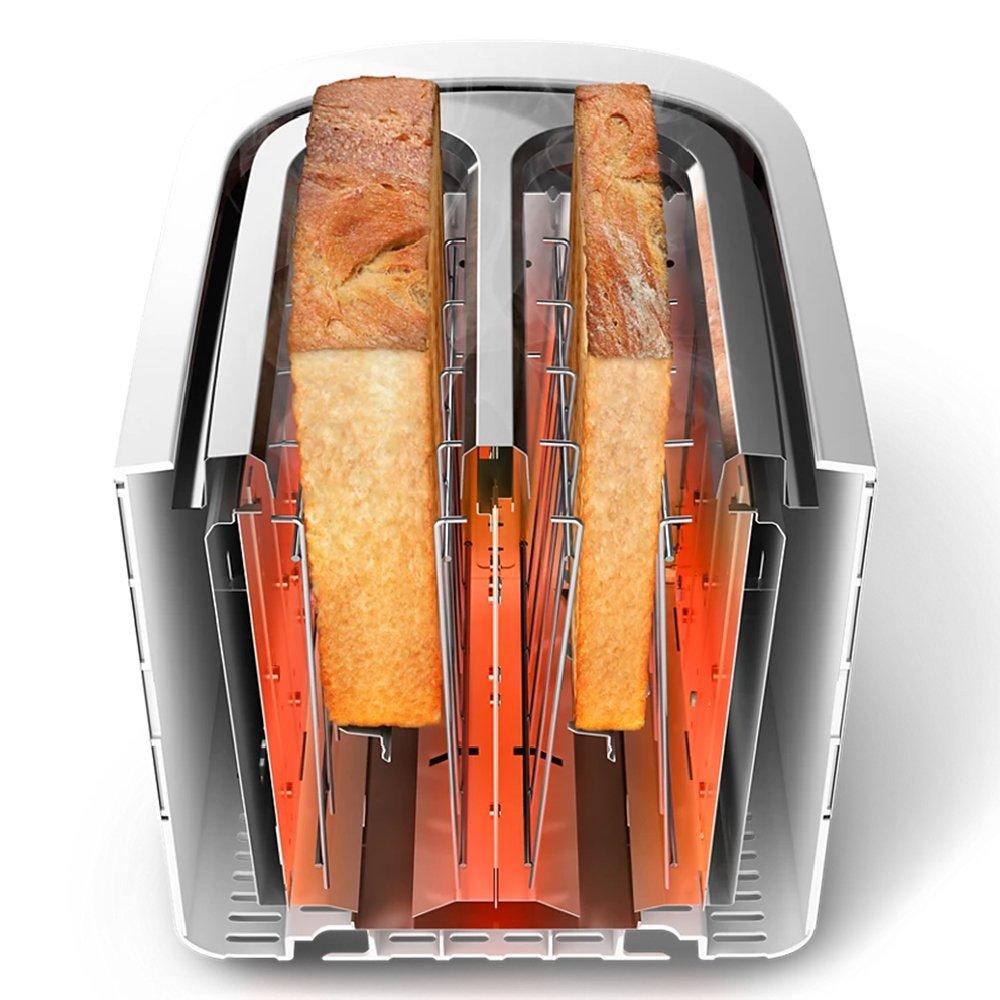 PHILIPS Viva Collection 2 Slots Toaster, 1050W, HD2637/11 - Rose Gold & White