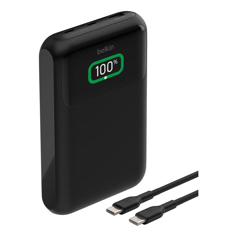 Buy Belkin boostcharge 20k power bank 3-port laptop with usb-c, 65w, bpb020btbk – black in Kuwait