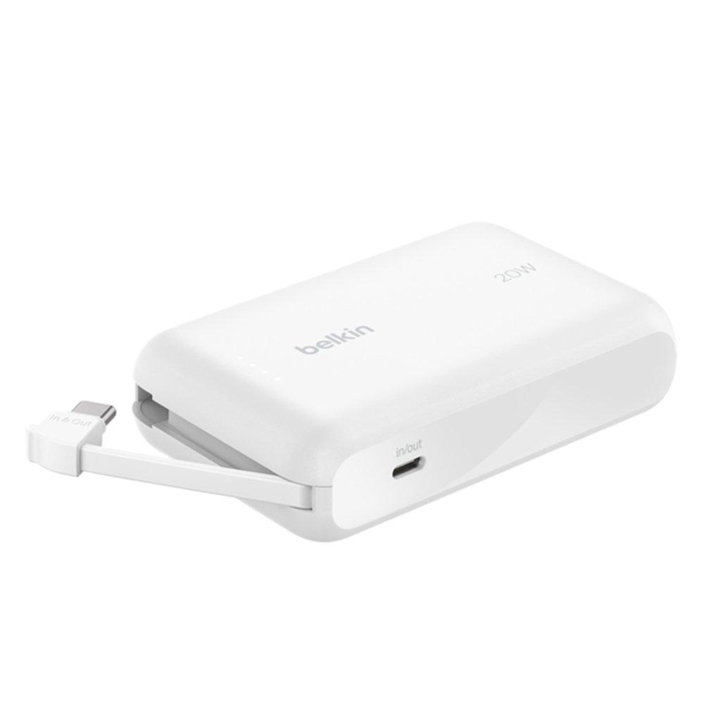 Belkin 10K 20W PD Power Bank with USB-C Cable, BPB021HQWH – White