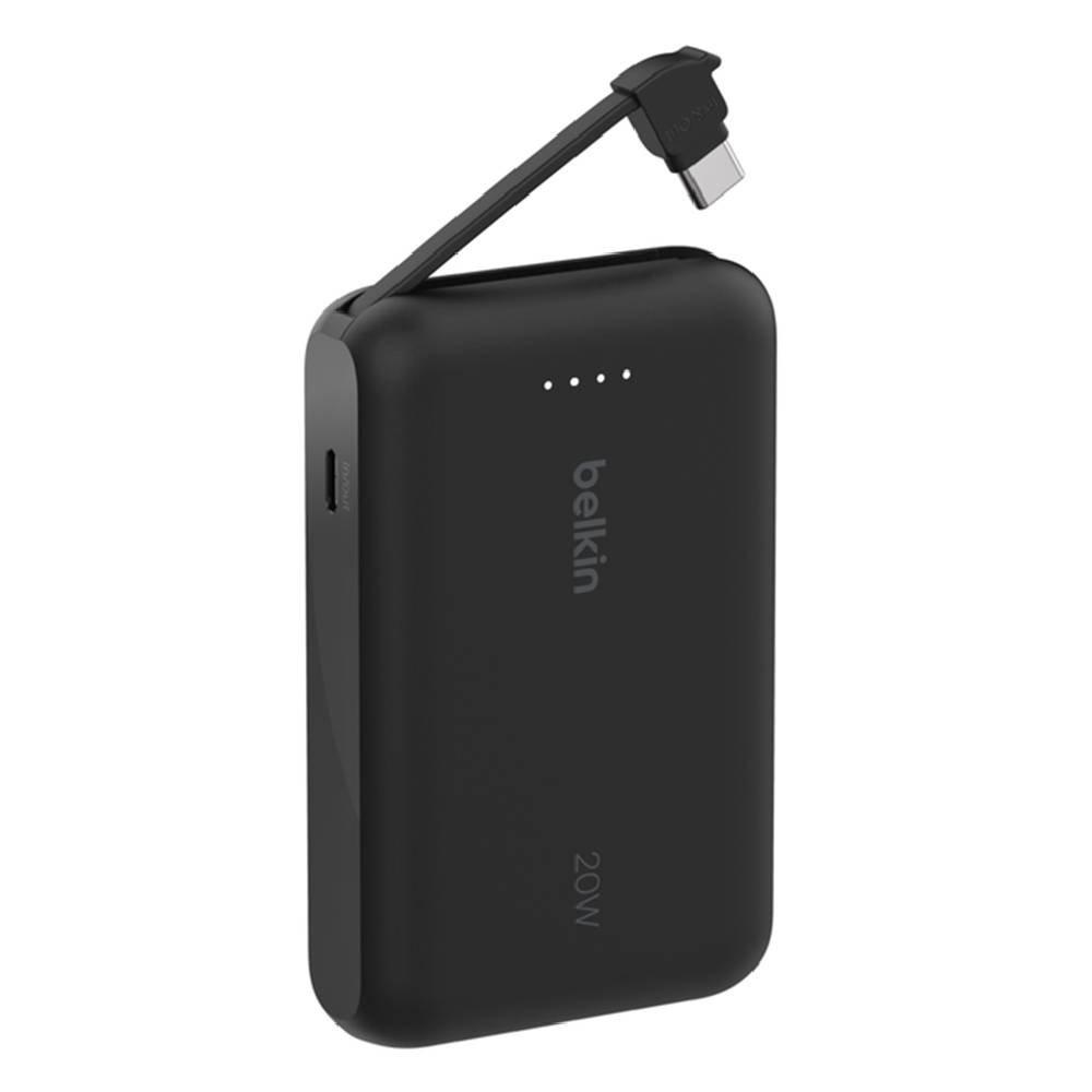 BELKIN BoostCharge Power Bank 10K with Integrated Cable, BPB021HQBK - Black 