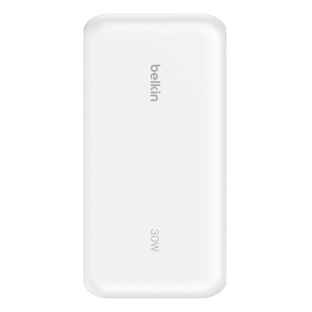 Belkin BoostCharge Power Bank 20K with Integrated Cable, 30W, BPB024HQWH - White