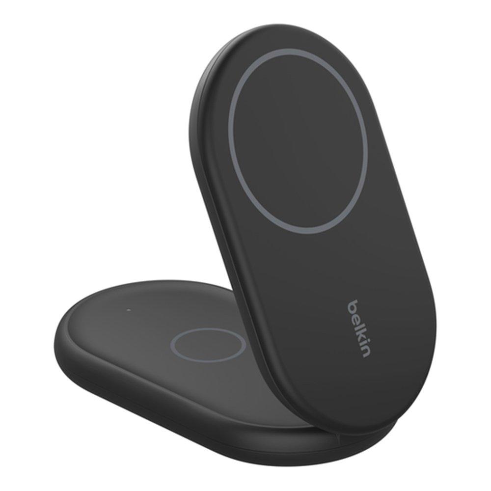 Belkin BoostCharge 2-in-1 Magnetic Foldable Wireless Charger with Qi2, 15W, WIZ028MYBK - Black
