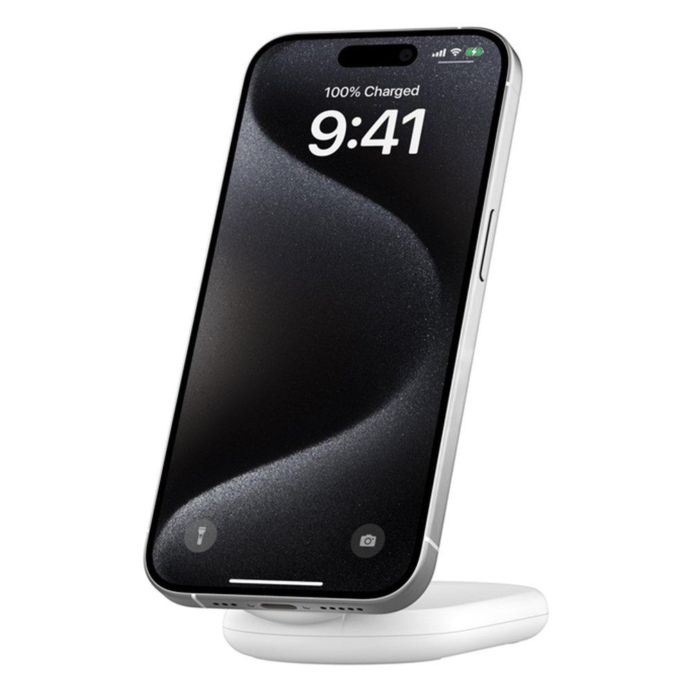 Belkin BoostCharge Magnetic Foldable Wireless Charger with Qi2, 15W, WIB007MYWH - White