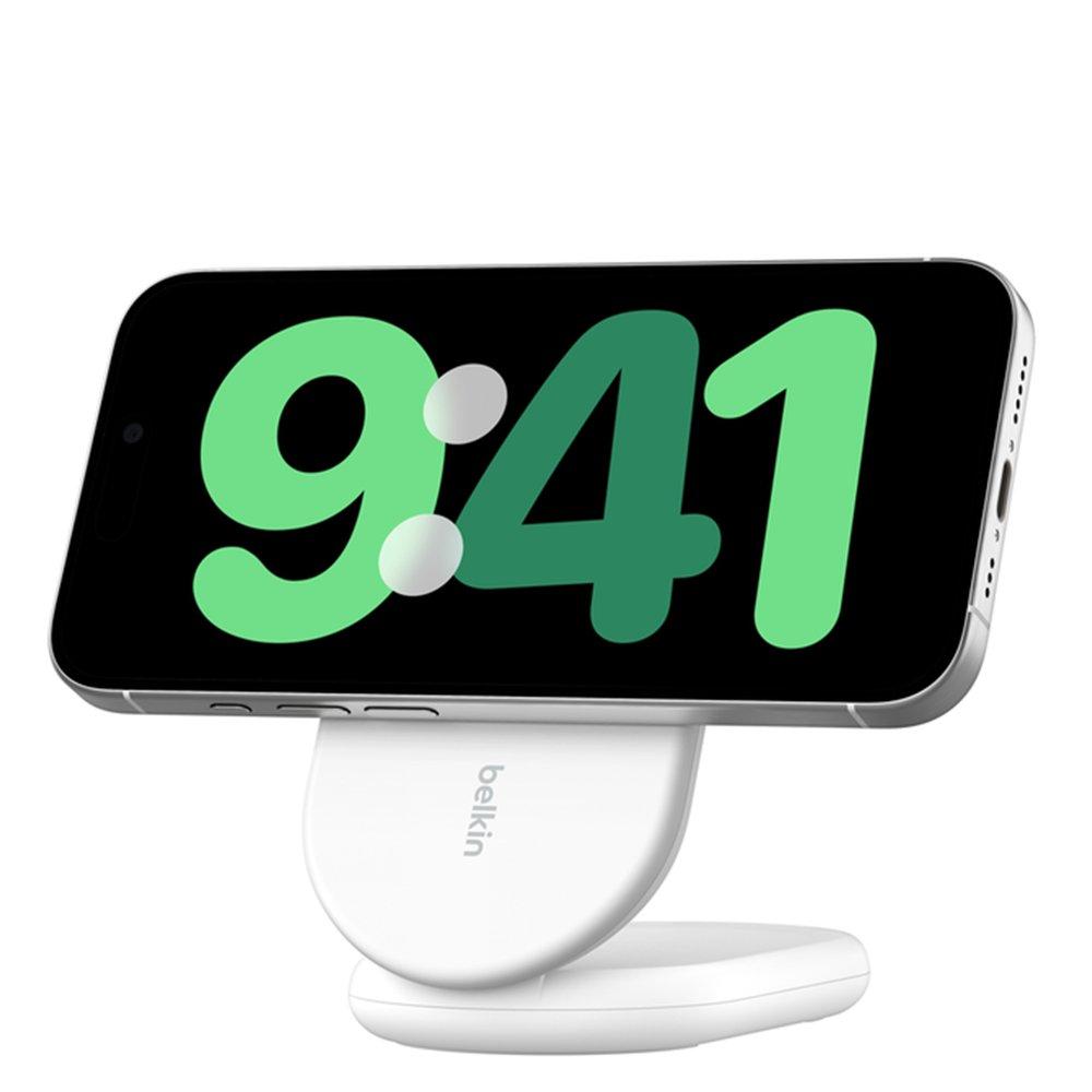 Belkin BoostCharge Magnetic Foldable Wireless Charger with Qi2, 15W, WIB007MYWH - White