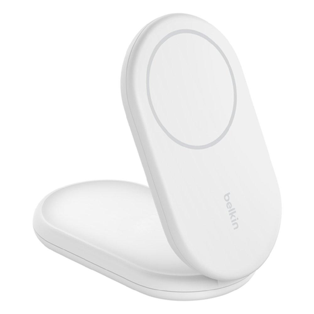 Belkin BoostCharge Magnetic Foldable Wireless Charger with Qi2, 15W, WIB007MYWH - White