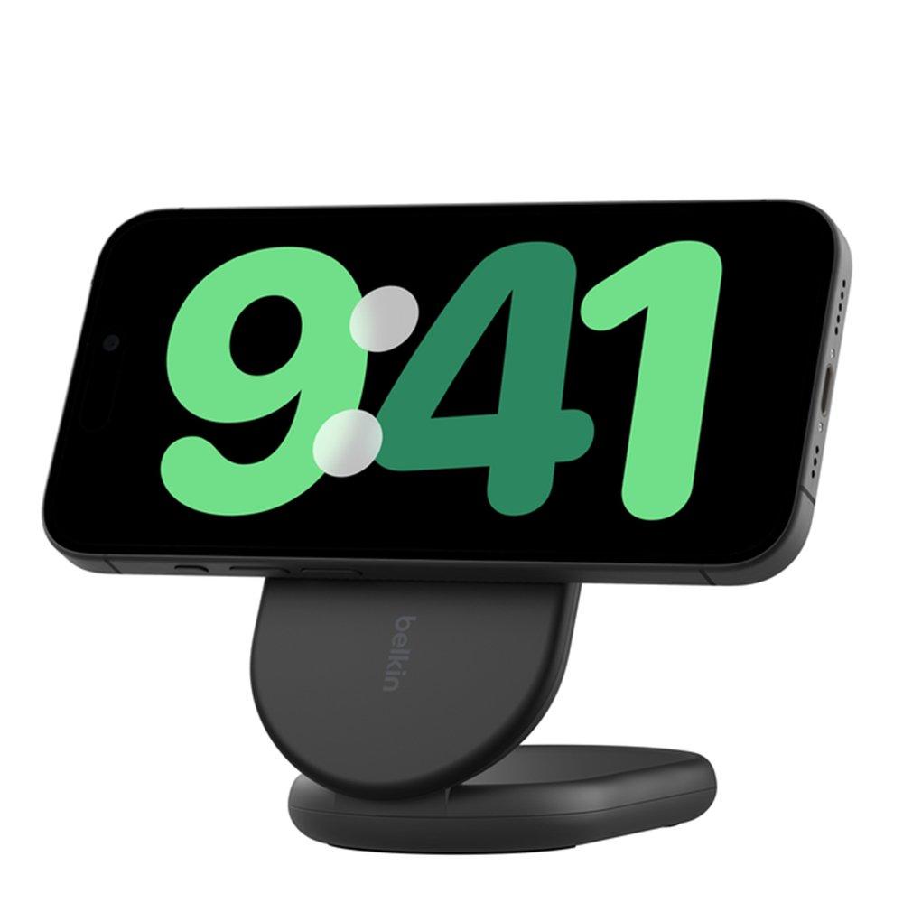 Belkin Magnetic Foldable Wireless Charger with Qi2, 15W, WIB007MYBK - Black