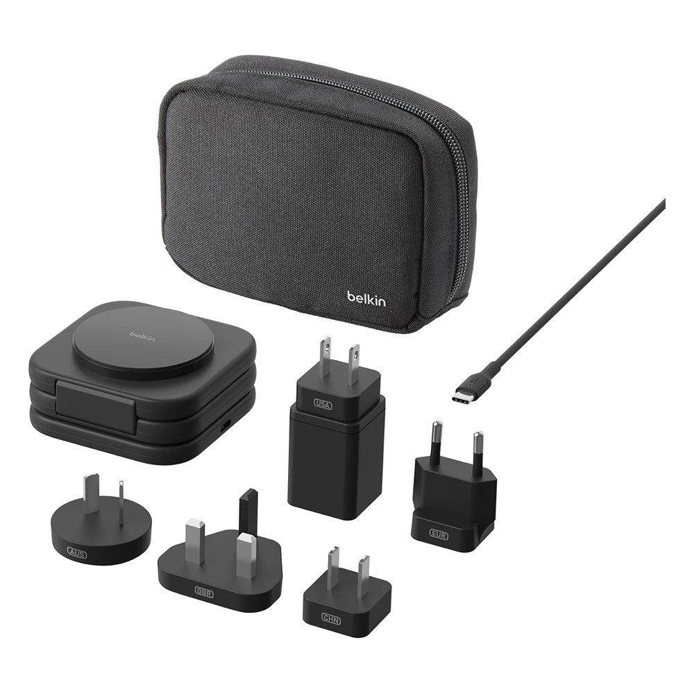 Belkin 3-in-1 BoostCharge Pro Foldable Qi2 Wireless Charger, 15W, WIZ024HQBK - Black