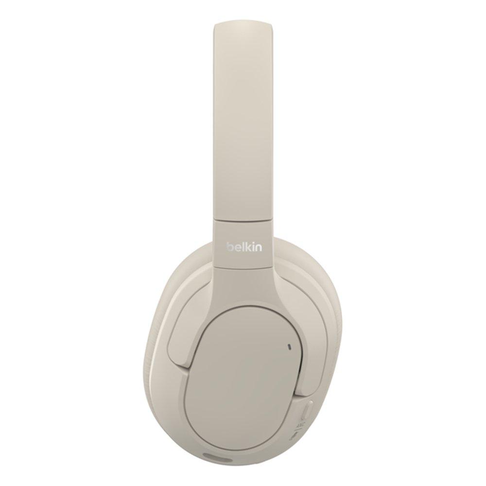 Belkin SoundForm Isolate Noise Cancelling Over-Ear Headphones, AUD008HQSA – Sand