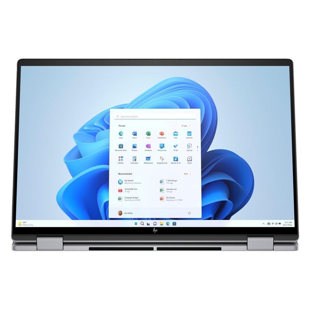 HP Envy x360 2-in-1 Laptop, AMD Ryzen 5 8640HS, 16GB RAM, 512 GB SSD, 14", Graphics AMD Radeon, Windows 11 Home, A1NW0EA#ABV - silver aluminum