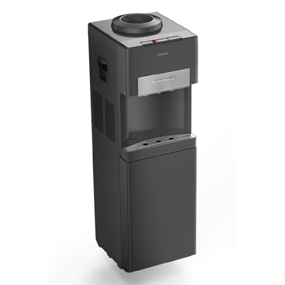 موزع مياه تحميل علوي من توشيبا، 3 صنابير، RWF-W2034TG(K) - أسود