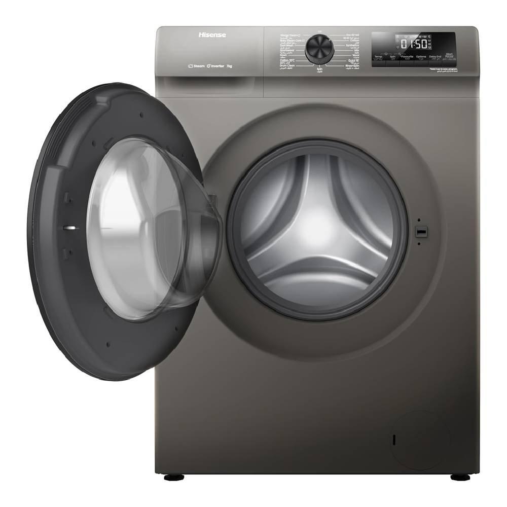 Hisense Front Load Washer, 7KG, WFQP7012T/P - Titanium Grey