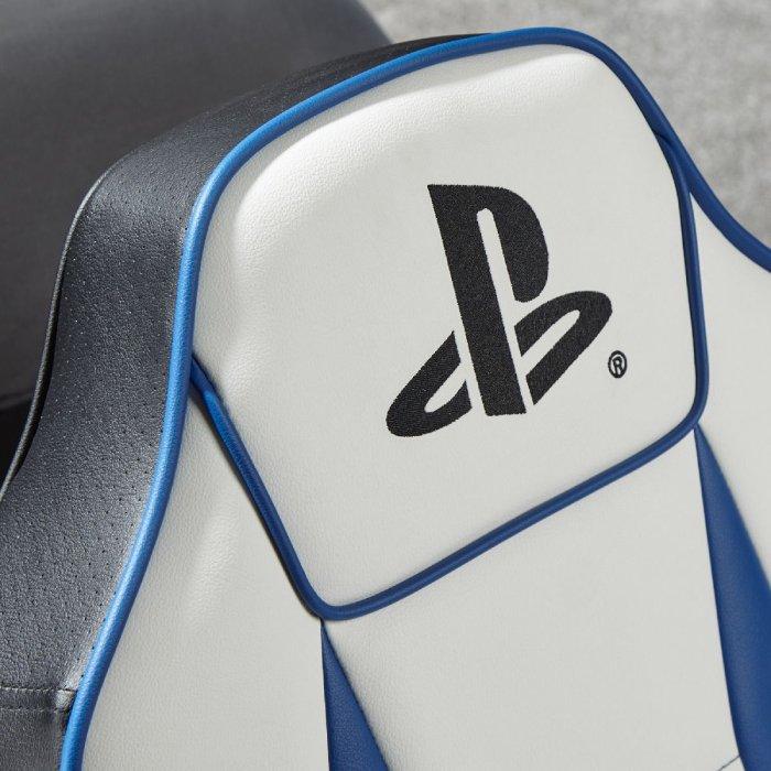 كرسي ألعاب بلايستيشن جايست في2 2.0 الأرضي المتحرك من إكس روكر - أبيض