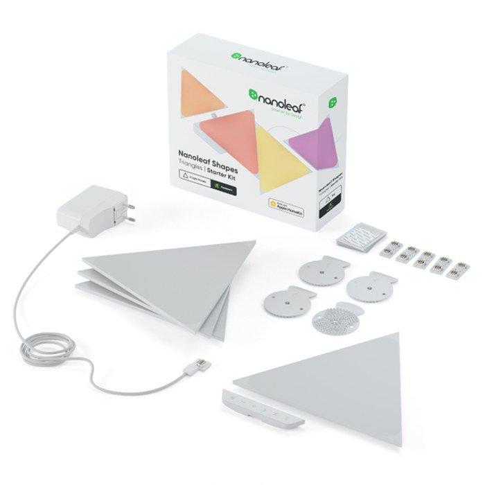 Nanoleaf Shapes Triangles Starter Kit, 4 Packs, NL47-2002TW-4PK