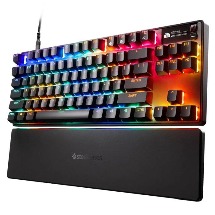 SteelSeries Apex Pro TKL Gen 3 Wired Gaming Keyboard, RGB Lightning, 64740- Black