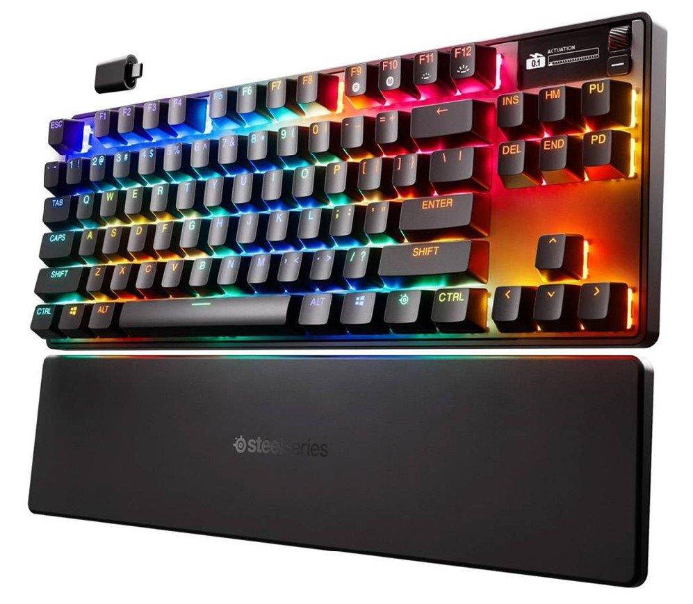 SteelSeries Apex Pro TKL Gen 3 Wireless Gaming Keyboard , RGB Lightning, 64871 - Black