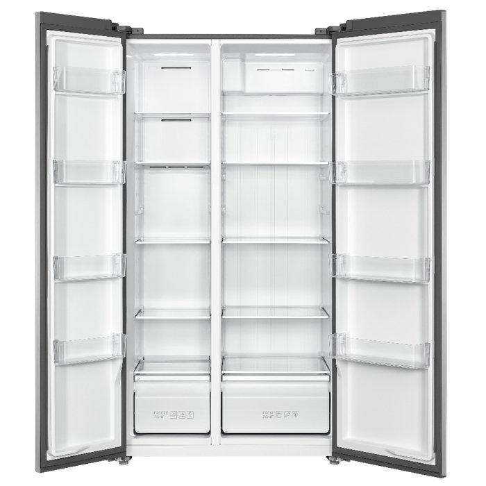TCL Side By Side Refrigerator, 17.2CFT, 488 Litres, P635SBSN - Inox