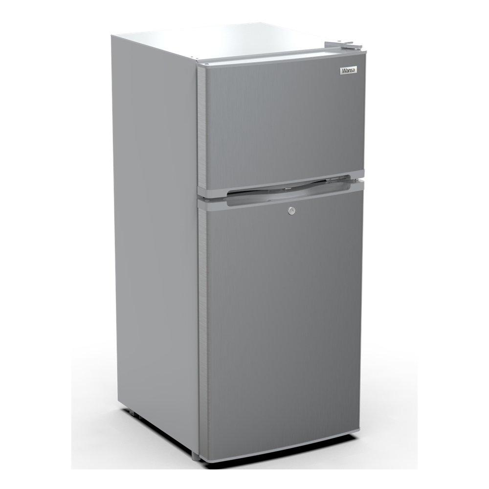 Wansa Top Mount Refrigerator, 4.3CFT, 122 Liters, WRT125NFX1IM24C7 - Inox