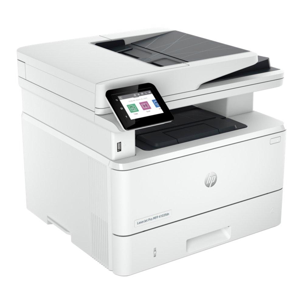 HP LaserJet Pro MFP 4103fdn Printer, 2Z628A – White