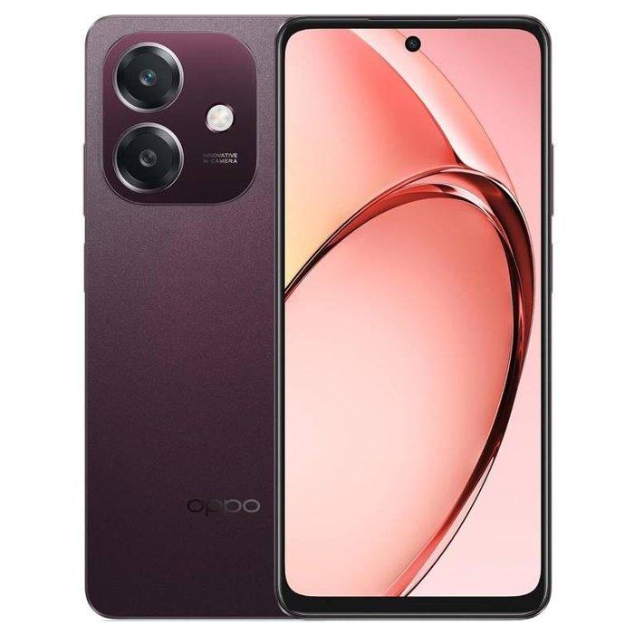 Buy Oppo a60 5g phone, 6. 67", 6gb ram, 256gb storage, 50mp - nebula red in Kuwait