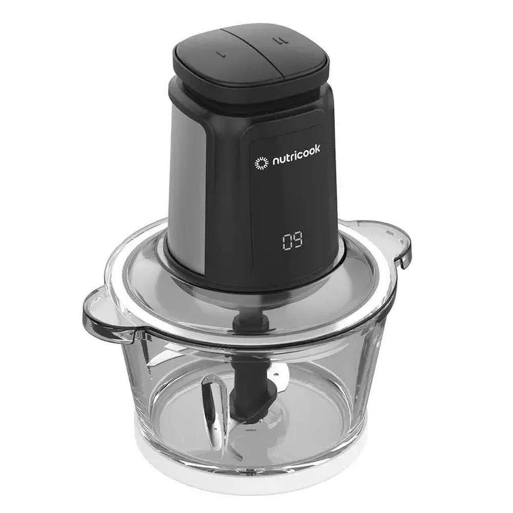 Nutricook XL Food Chopper With 1.2L Glass  Bowl, 500W, NC-CH1200 - Black