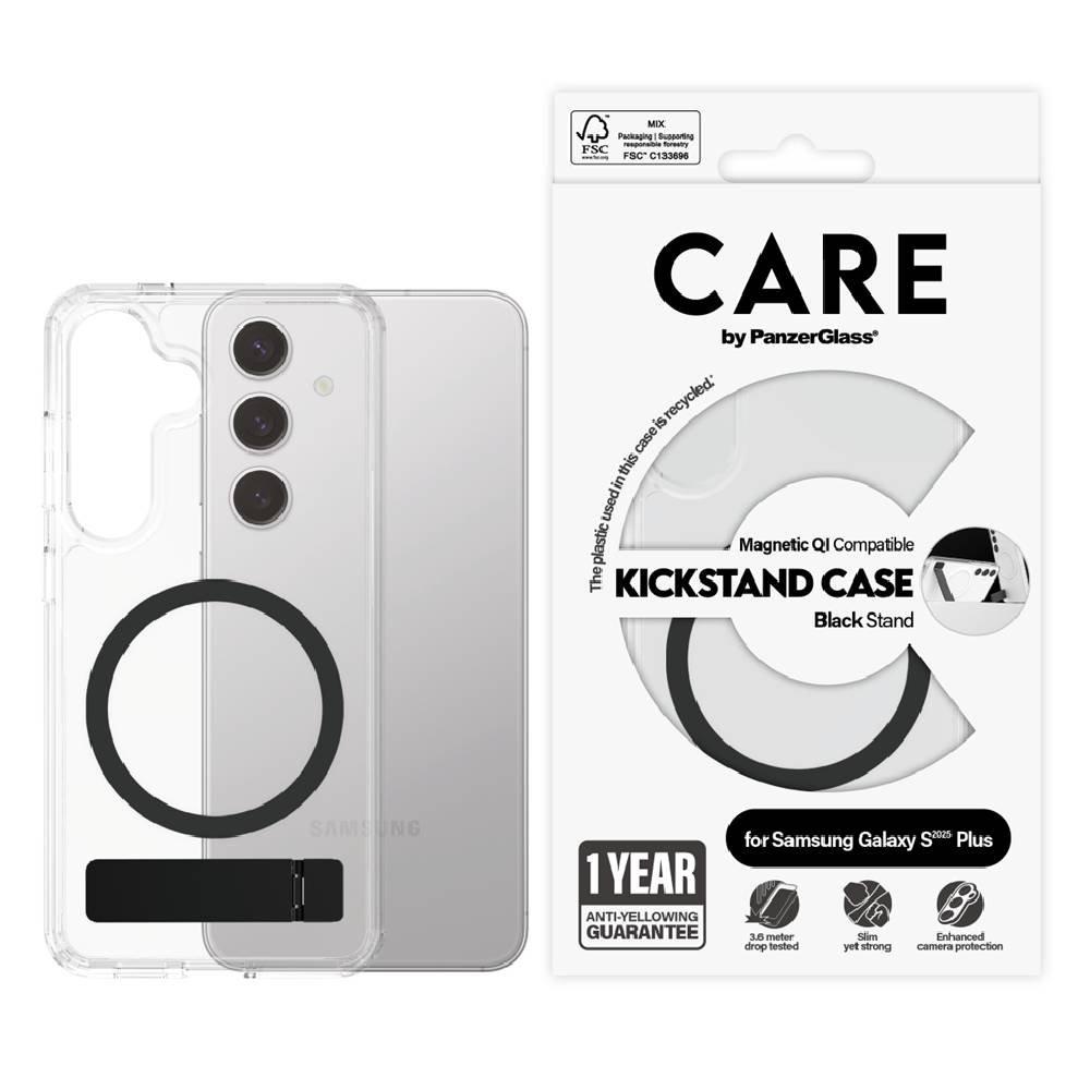 غطاء حماية كيك ستاند لهاتف سامسونج جالاكسي اس 25 بلس من بانزر، CRRFBKQG37942- شفاف