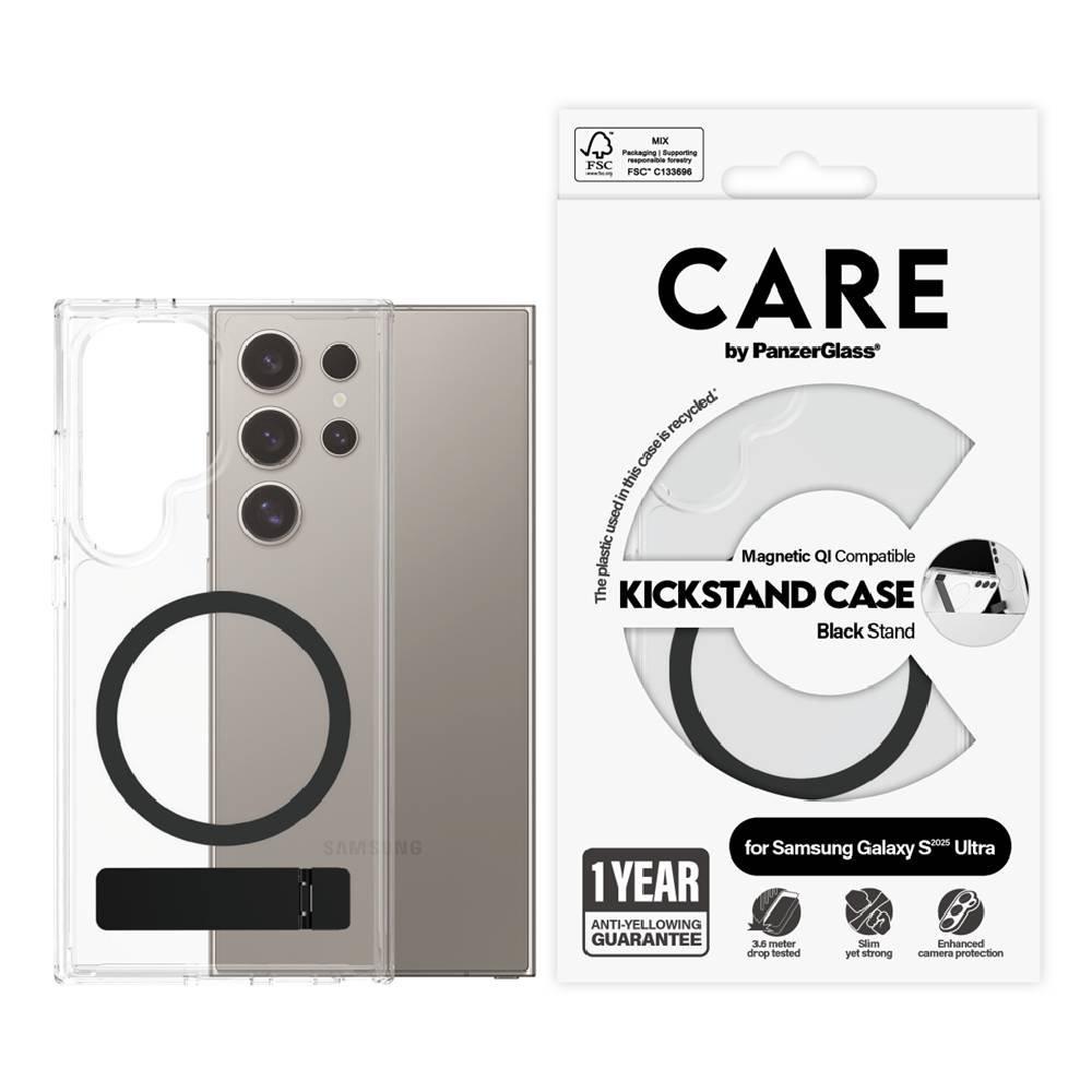 PanzerGlass Kickstand Case for Samsung Galaxy S25 Ultra, CRRFBKQG38488 - Clear
