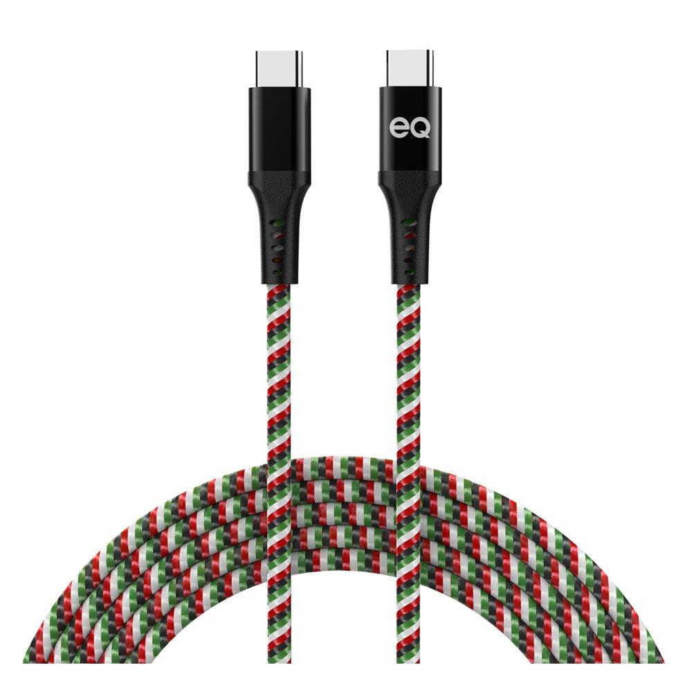 EQ 60W USB-C to USB-C 1M Cable - Multicolor
